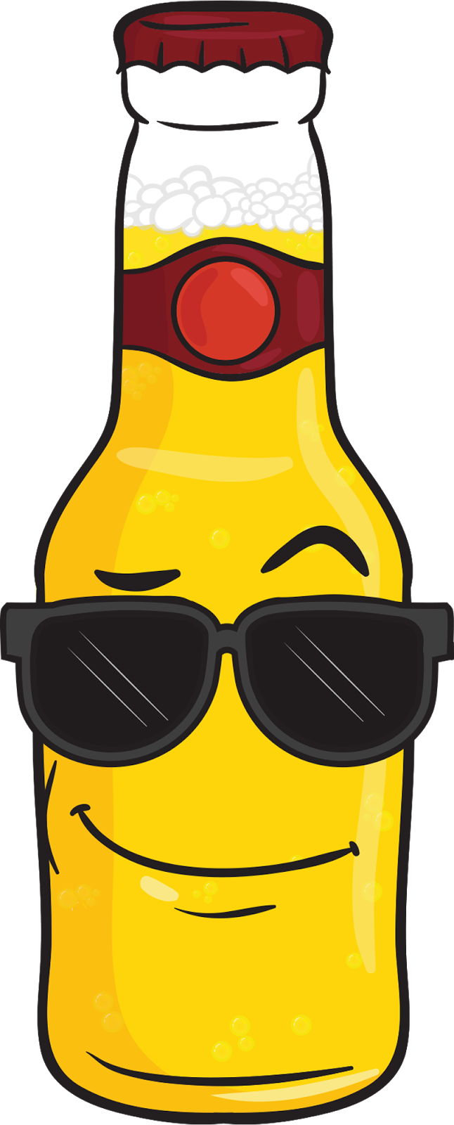 Beer emoji wearing shades and a cool grin